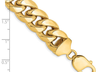 14K Semi-Solid Miami Cuban with Lobster Clasp Bracelet (Style BC164-8)