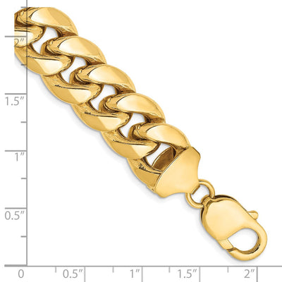 14K Semi-Solid Miami Cuban with Lobster Clasp Bracelet, 8 x 13.2mm
