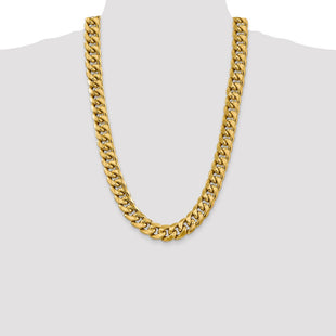 14K Semi-Solid Miami Cuban with Lobster Clasp Chain (Style BC165-26)