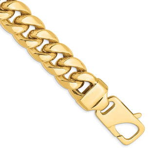 14K Semi-Solid Miami Cuban with Lobster Clasp Bracelet (Style BC165-8)