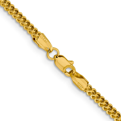 14K Semi-Solid Franco with Lobster Clasp Chain