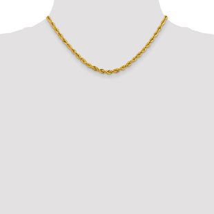 14K Semi Solid Rope with Lobster Clasp Chain (Style BC168-16)