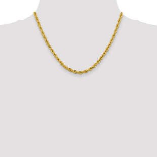 14K Semi Solid Rope with Lobster Clasp Chain (Style BC168-18)