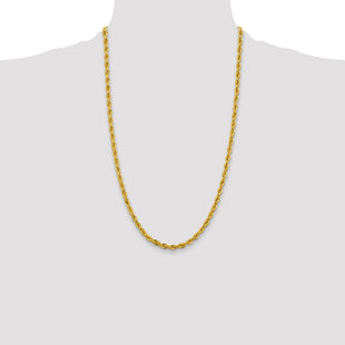 14K Semi Solid Rope with Lobster Clasp Chain (Style BC168-26)