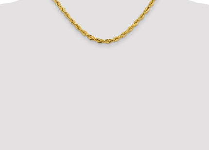 14K Semi Solid Rope with Lobster Clasp Chain (Style BC169-16)