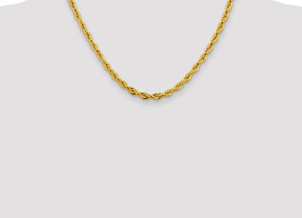 14K Semi Solid Rope with Lobster Clasp Chain (Style BC169-18)