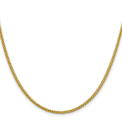 14K Semi-Solid 3-Wire Wheat with Lobster Clasp Chain, 16 x 2.35mm