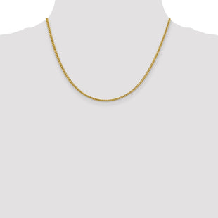 14K Semi-Solid 3-Wire Wheat with Lobster Clasp Chain (Style BC176-18)