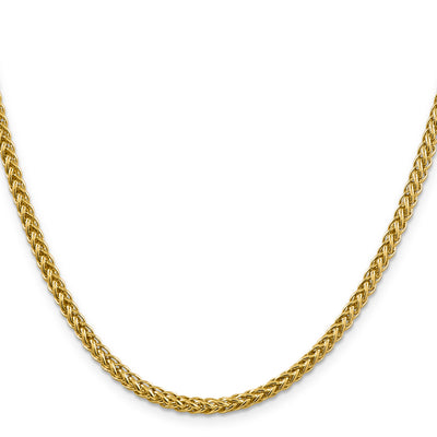 14K Semi-Solid 3-Wire Wheat with Lobster Clasp Chain, 18 x 3.5mm