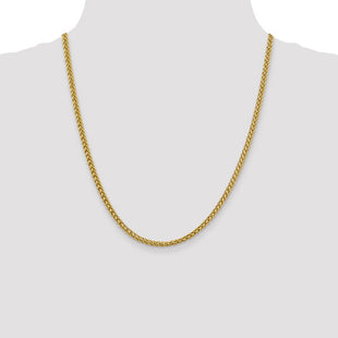 14K Semi-Solid 3-Wire Wheat with Lobster Clasp Chain (Style BC177-22)