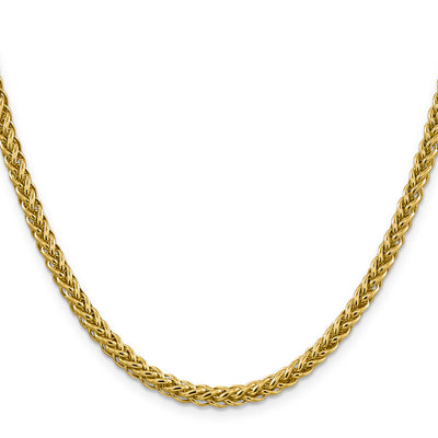 14K Semi-Solid 3-Wire Wheat with Lobster Clasp Chain, 18 x 4.65mm