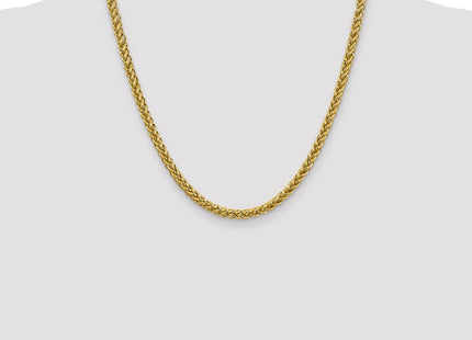 14K Semi-Solid 3-Wire Wheat with Lobster Clasp Chain (Style BC178-20)