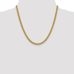 14K Semi-Solid 3-Wire Wheat with Lobster Clasp Chain (Style BC178-20)