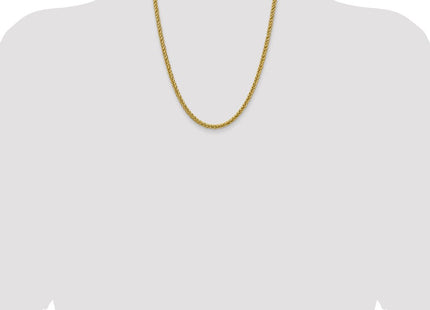 14K Semi-Solid 3-Wire Wheat with Lobster Clasp Chain (Style BC178-22)