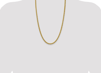 14K Semi-Solid 3-Wire Wheat with Lobster Clasp Chain (Style BC178-26)