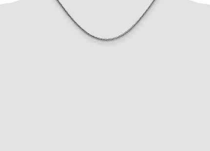 14K White Gold Semi-Solid 3-Wire Wheat with Lobster Clasp Chain (Style BC179-16)