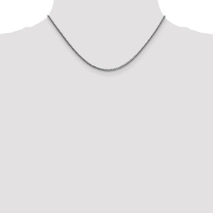 14K White Gold Semi-Solid 3-Wire Wheat with Lobster Clasp Chain (Style BC179-16)
