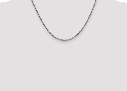 14K White Gold Semi-Solid 3-Wire Wheat with Lobster Clasp Chain (Style BC179-18)