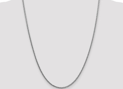 14K White Gold Semi-Solid 3-Wire Wheat with Lobster Clasp Chain (Style BC179-24)