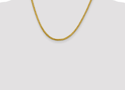 14K Semi-Solid Diamond-cut Wheat with Lobster Clasp Chain (Style BC183-18)
