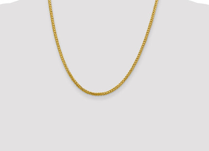 14K Semi-Solid Diamond-cut Wheat with Lobster Clasp Chain (Style BC183-20)