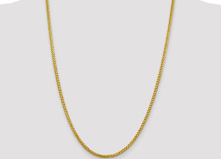 14K Semi-Solid Diamond-cut Wheat with Lobster Clasp Chain (Style BC183-24)
