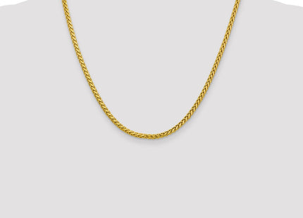 14K Semi-Solid Diamond-cut Wheat with Lobster Clasp Chain (Style BC184-20)