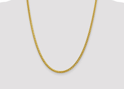 14K Semi-Solid Diamond-cut Wheat with Lobster Clasp Chain (Style BC184-22)