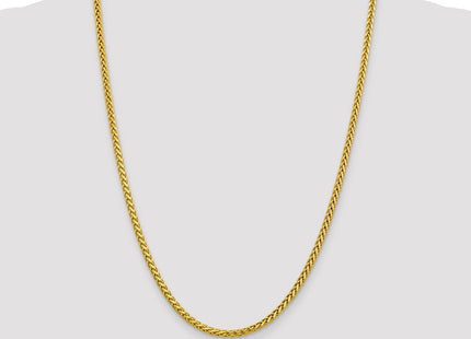 14K Semi-Solid Diamond-cut Wheat with Lobster Clasp Chain (Style BC184-24)