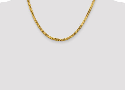 14K Semi-Solid Diamond-cut Wheat with Lobster Clasp Chain (Style BC185-18)