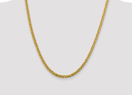 14K Semi-Solid Diamond-cut Wheat with Lobster Clasp Chain (Style BC185-22)
