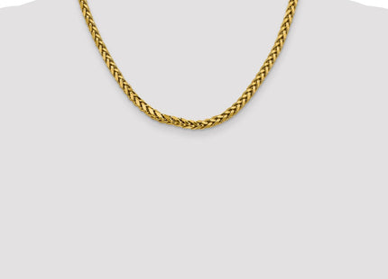 14K Semi-Solid Diamond-cut Wheat with Lobster Clasp Chain (Style BC186-18)