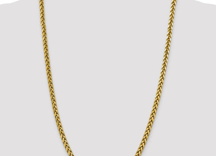 14K Semi-Solid Diamond-cut Wheat with Lobster Clasp Chain (Style BC186-26)