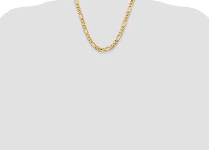 14K Semi-Solid Figaro with Lobster Clasp Chain (Style BC190-20)