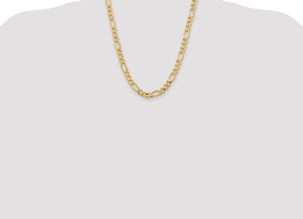 14K Semi-Solid Figaro with Lobster Clasp Chain (Style BC190-22)