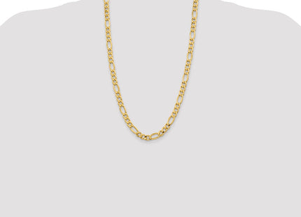 14K Semi-Solid Figaro with Lobster Clasp Chain (Style BC190-26)