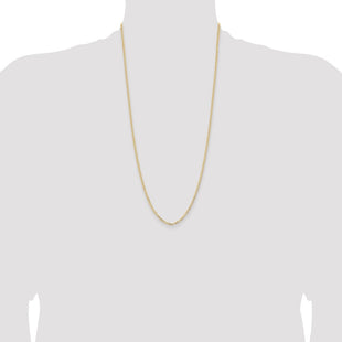 14K Semi-Solid Curb with Lobster Clasp Chain (Style BC192-28)