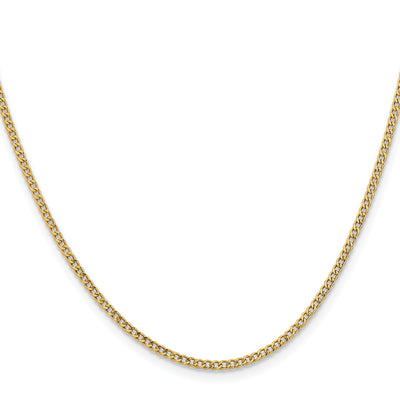 14K Semi-Solid Curb Chain, 26 x 1.85mm