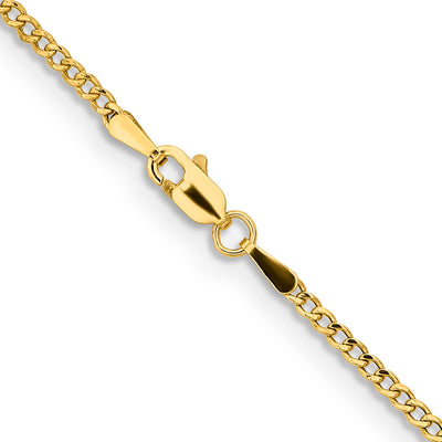14K Semi-Solid Curb Chain, 26 x 1.85mm