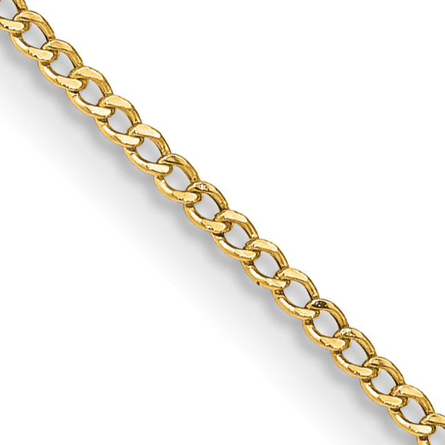 14k Semi-Solid Curb Chain, 26 x 1.85mm
