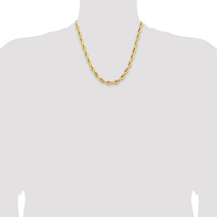 14K Semi Solid Rope with Lobster Clasp Chain (Style BC194-20)
