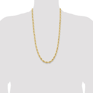 14K Semi Solid Rope with Lobster Clasp Chain (Style BC194-28)