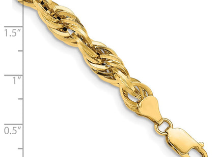14K Semi Solid Rope with Lobster Clasp Chain (Style BC194-8)