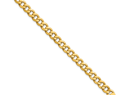14k Semi-Solid Curb Chain, 7 x 7.5mm