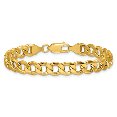 14K Semi-Solid Curb Chain, 7 x 7.5mm