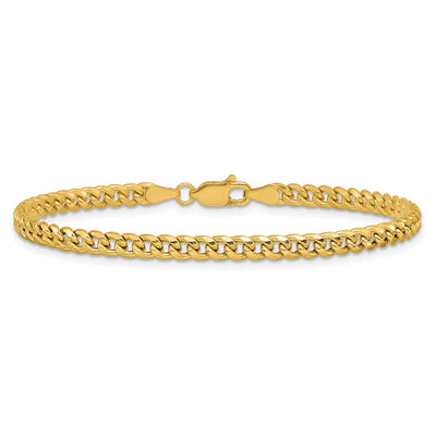 14K Semi-Solid Miami Cuban Chain, 7 x 3.5mm
