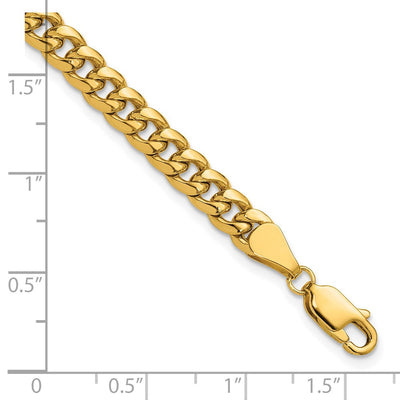 14K Semi-Solid Miami Cuban Chain, 7 x 5.25mm