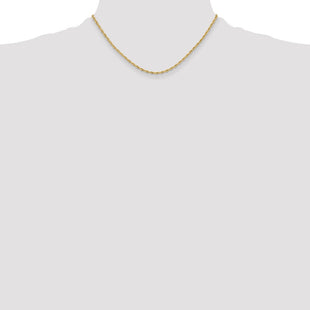 14K Yellow Gold Semi-Solid Rope Chain (Style BC202-16)