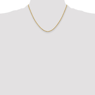 14K Yellow Gold Semi-Solid Rope Chain (Style BC202-18)