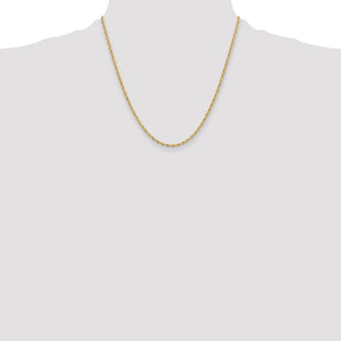 14K Yellow Gold Semi-Solid Rope Chain (Style BC202-20)